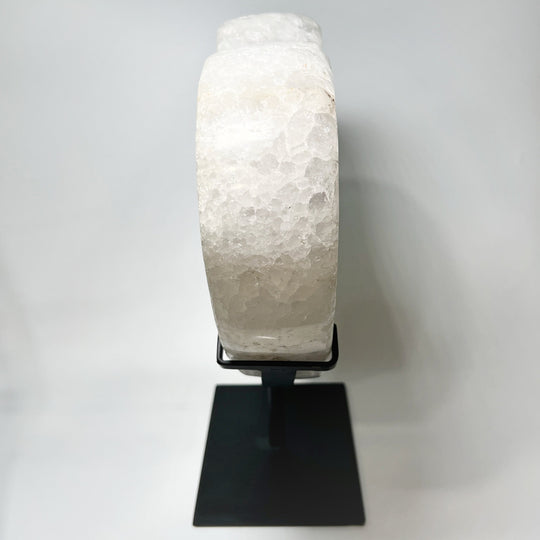 Amethyst Geode Heart Carving on Display Stand - Rocks and Gems Canada