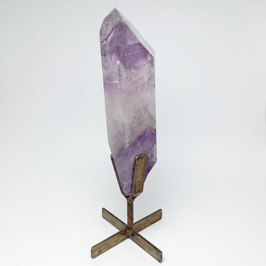 Polished Amethyst Scepter with Display Stand - Rocks and Gems Canada
