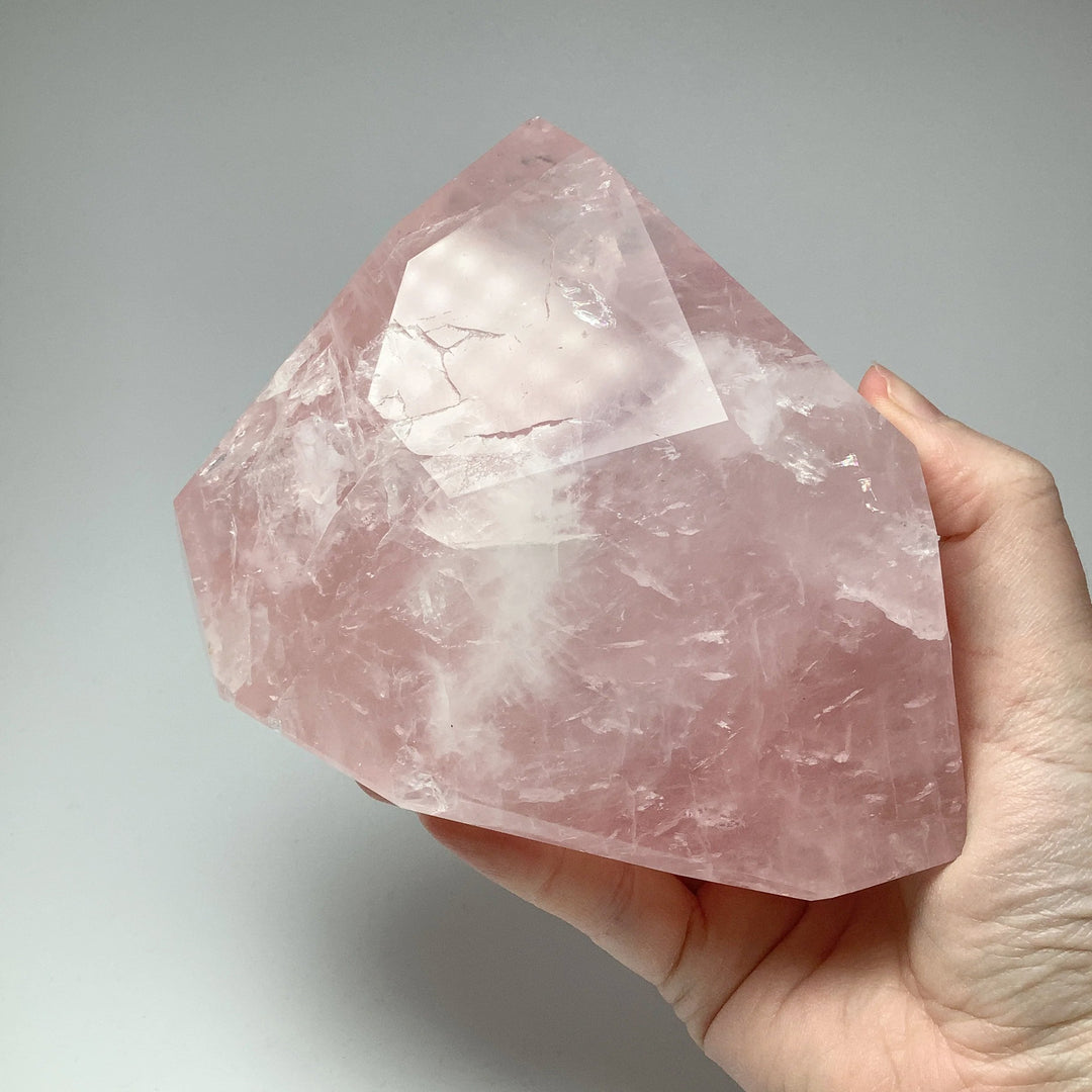 Rose Quartz with Display Stand - Rocks and Gems Canada
