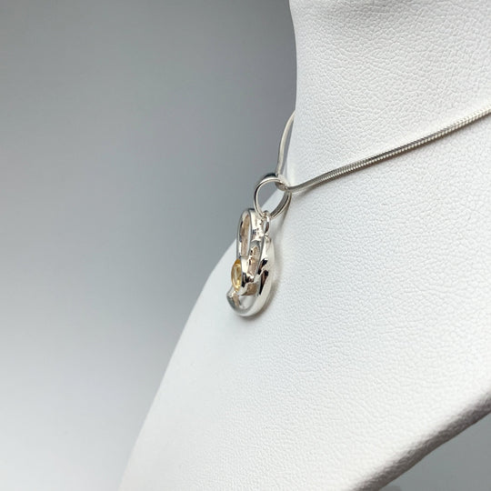 Citrine Heart Pendant - Rocks and Gems Canada