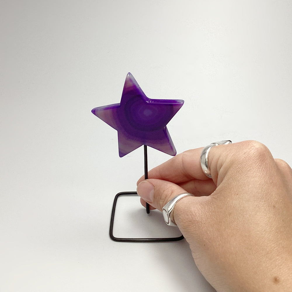 Agate Star on Stand - Rocks and Gems Canada