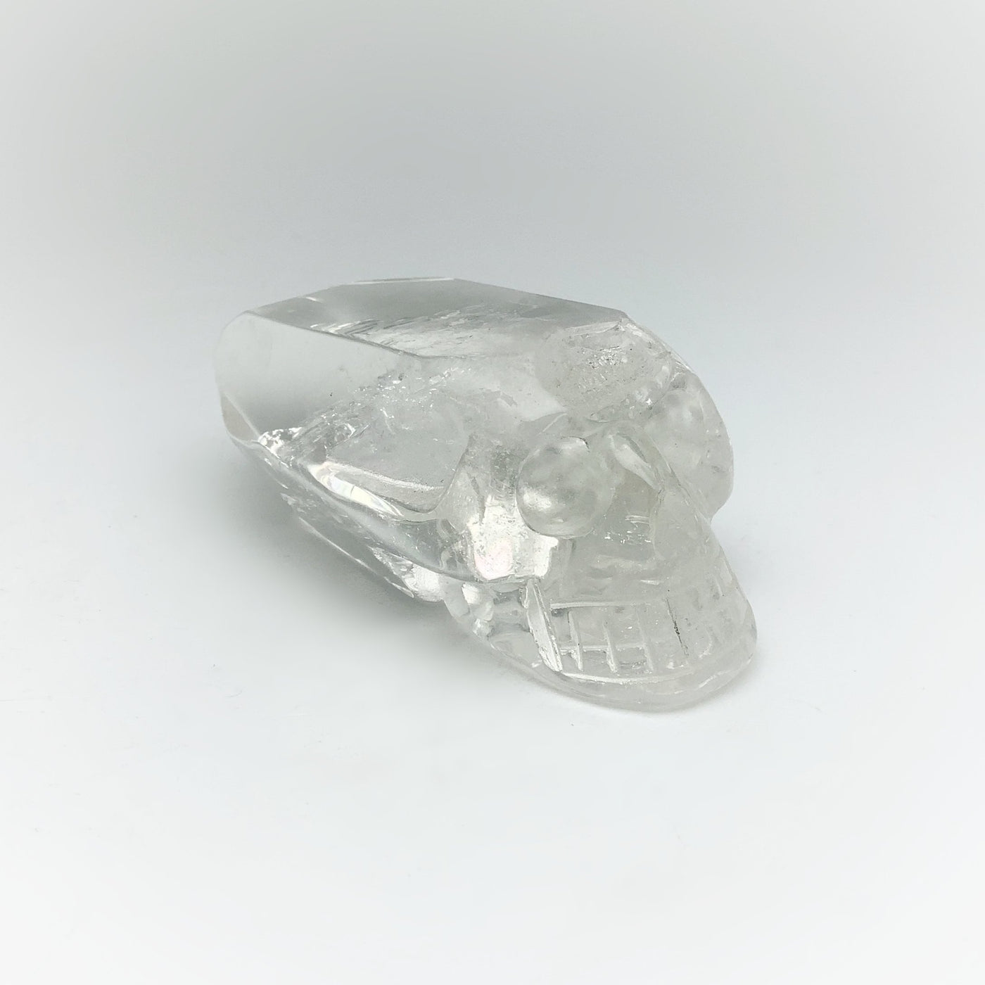 Carved Quartz Point Crystal Skull