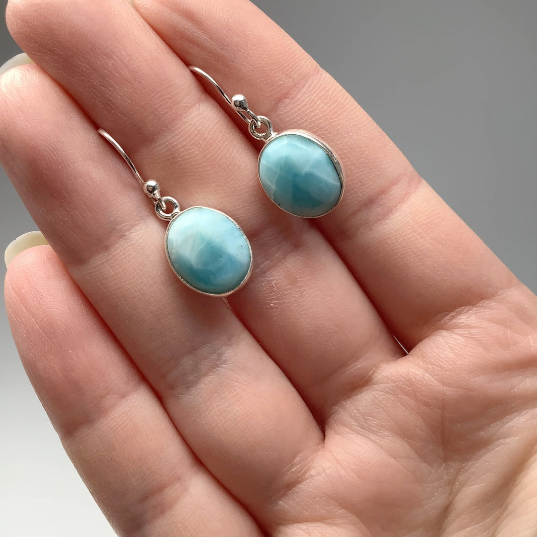 Larimar Dangle Earrings - Rocks and Gems Canada