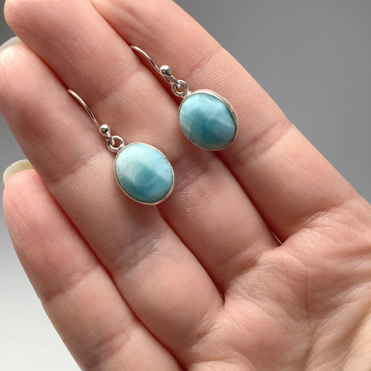 Larimar Dangle Earrings - Rocks and Gems Canada