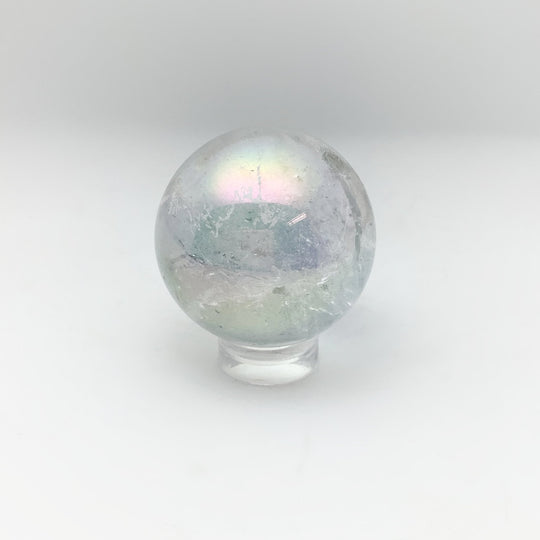Opalescent Aura Quartz Sphere - Rocks and Gems Canada