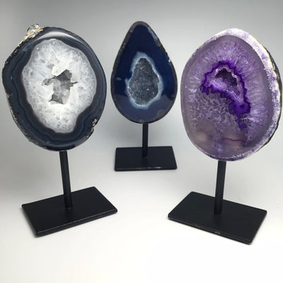 Agate Geode on Stand