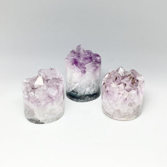 Amethyst Druze Cylinder Stand Up - Rocks and Gems Canada