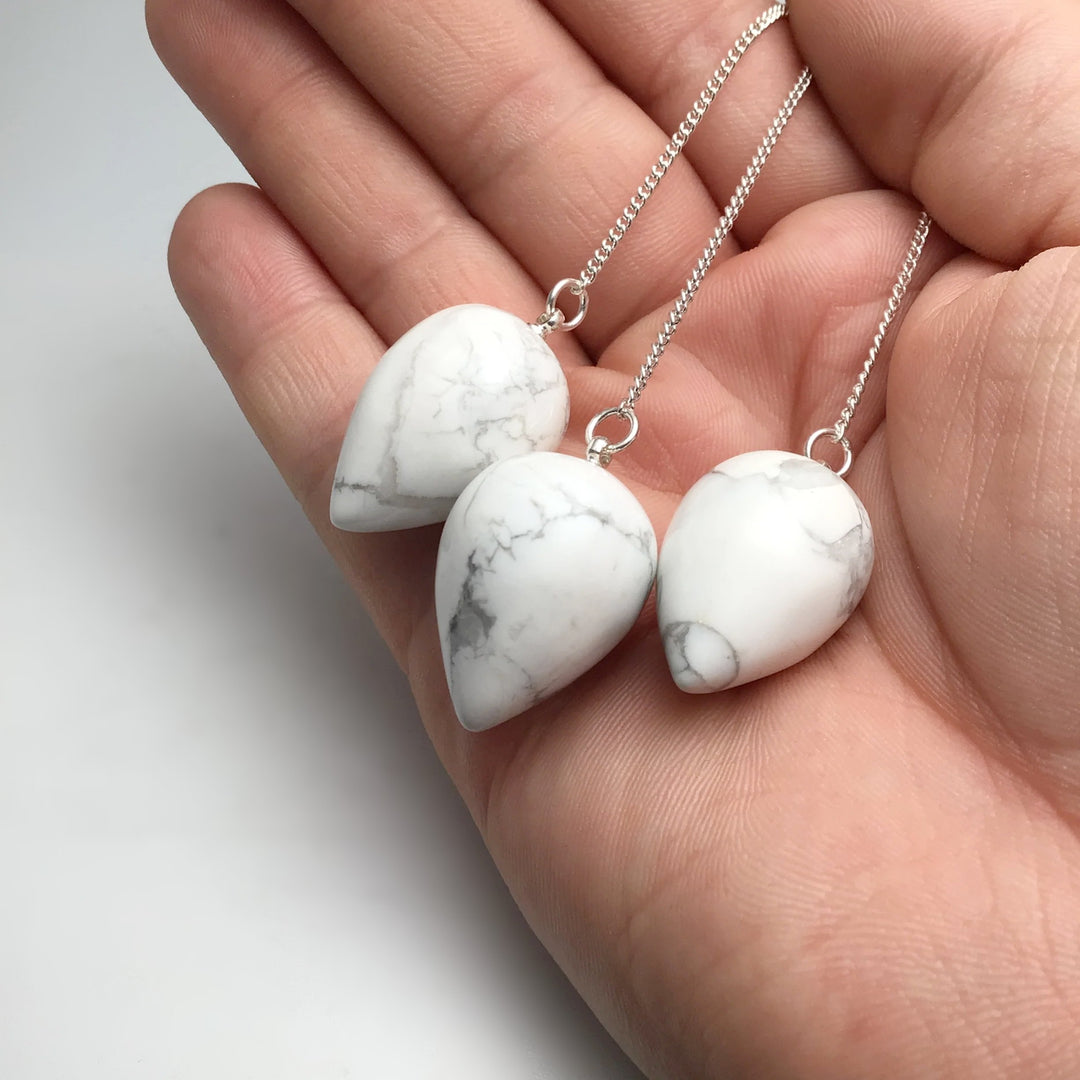 Howlite Teardrop Pendulum - Rocks and Gems Canada