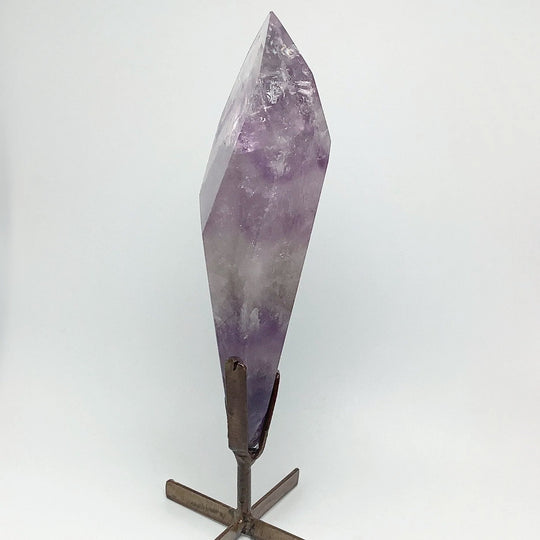 Polished Amethyst Scepter with Display Stand - Rocks and Gems Canada