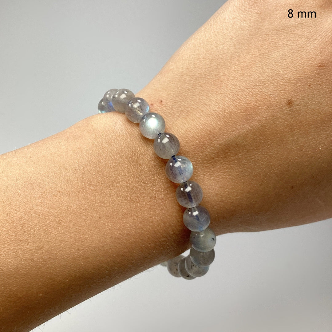 Labradorite Beaded Bracelet - High Quality - Rocks and Gems Canada