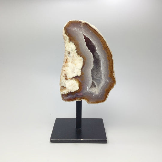 Natural Agate Geode on Stand - Rocks and Gems Canada
