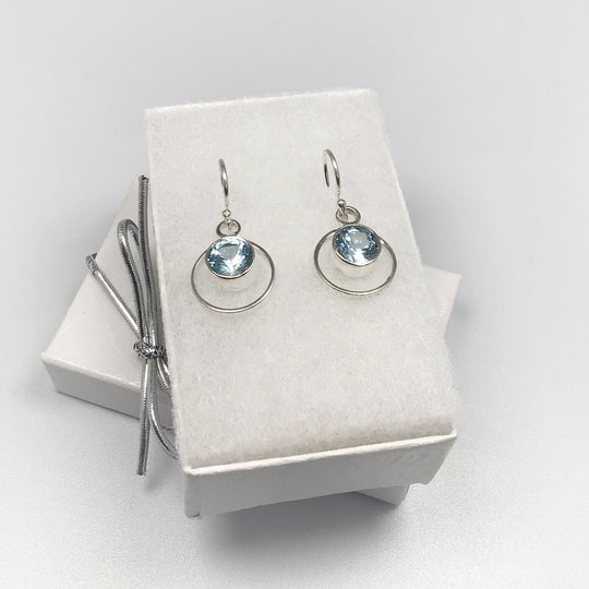 Blue Topaz Dangle Earrings - Rocks and Gems Canada