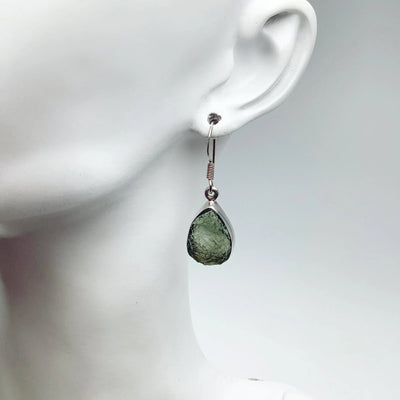 Moldavite Dangle Earrings