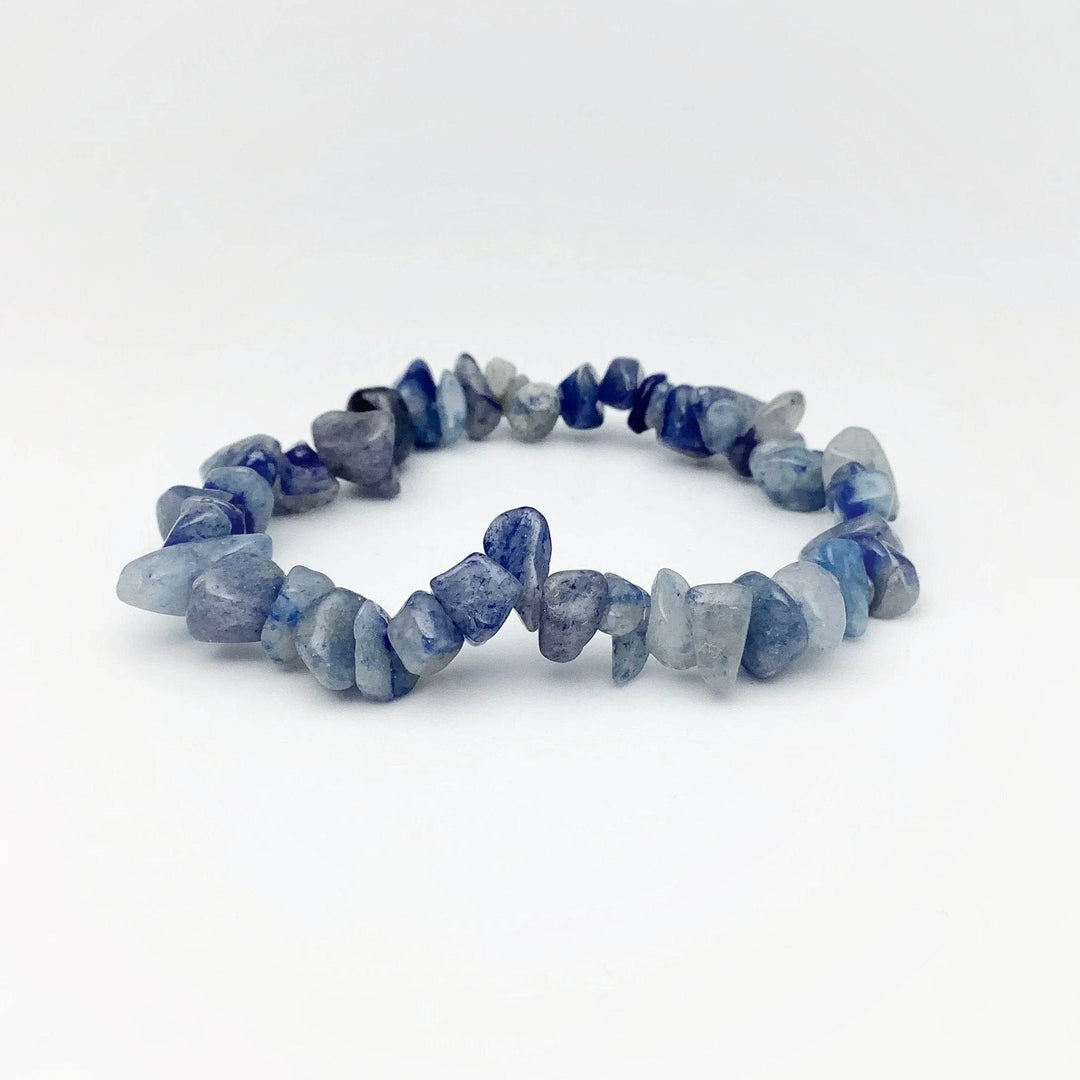 Blue Aventurine Chip Beaded Bracelet - Rocks and Gems Canada