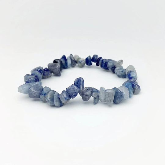 Blue Aventurine Chip Beaded Bracelet - Rocks and Gems Canada