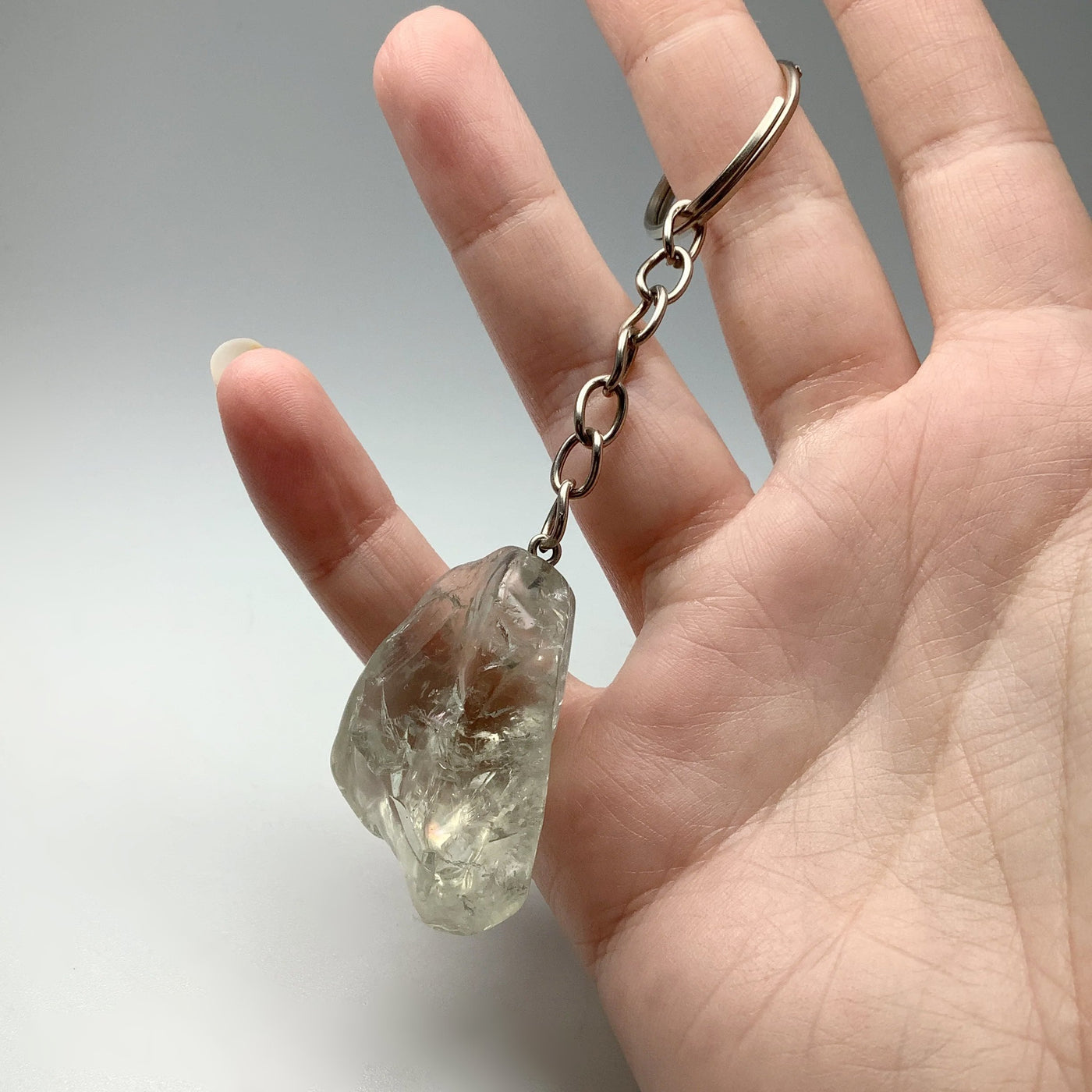 Green Amethyst Keychain