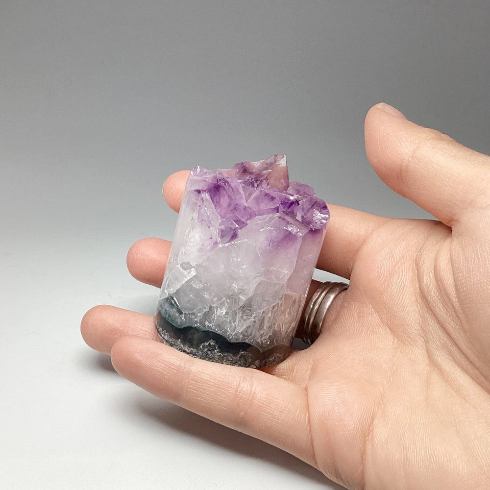 Amethyst Druze Cylinder Stand Up - Rocks and Gems Canada
