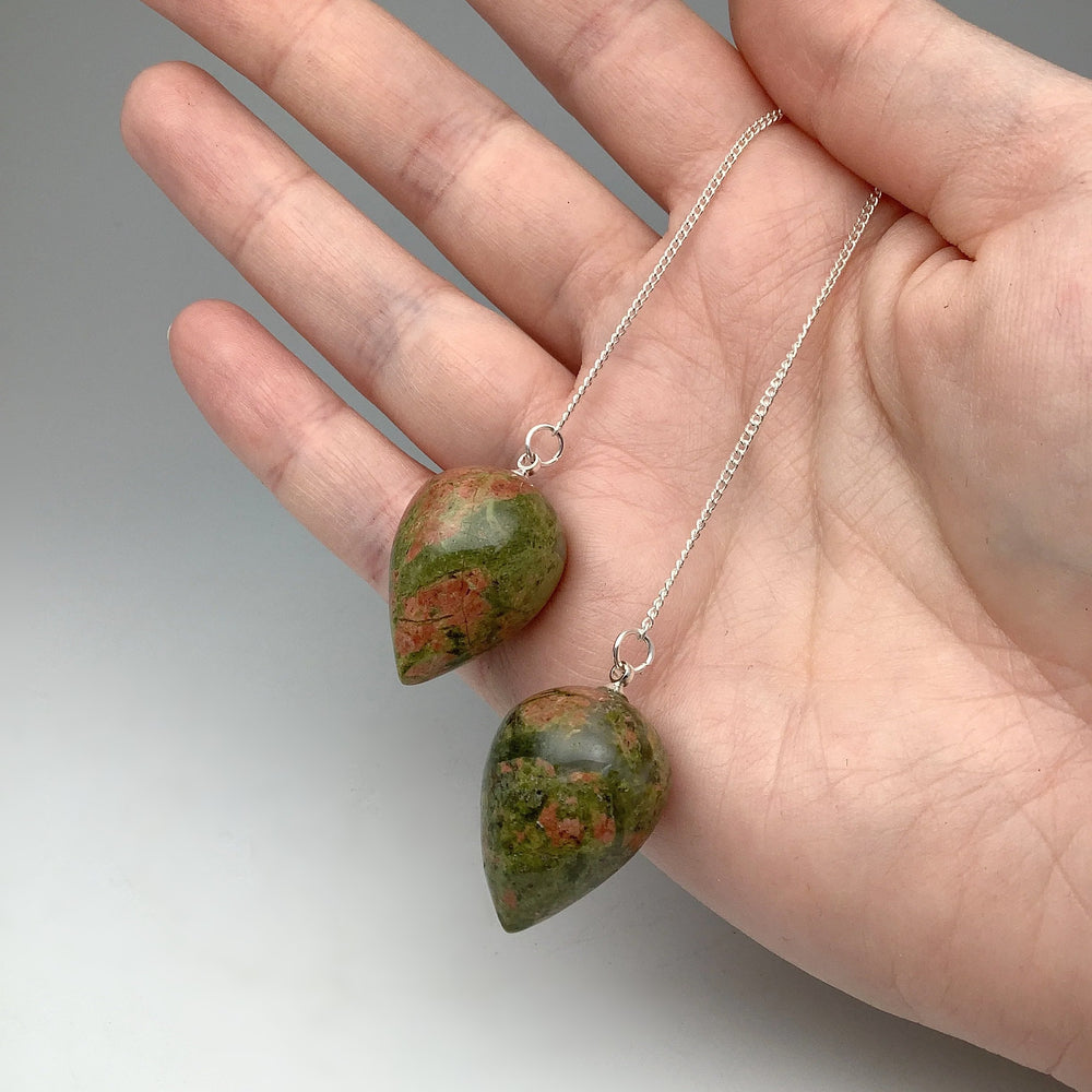 Unakite Teardrop Pendulum - Rocks and Gems Canada