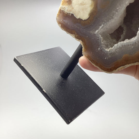 Natural Agate Geode on Stand - Rocks and Gems Canada