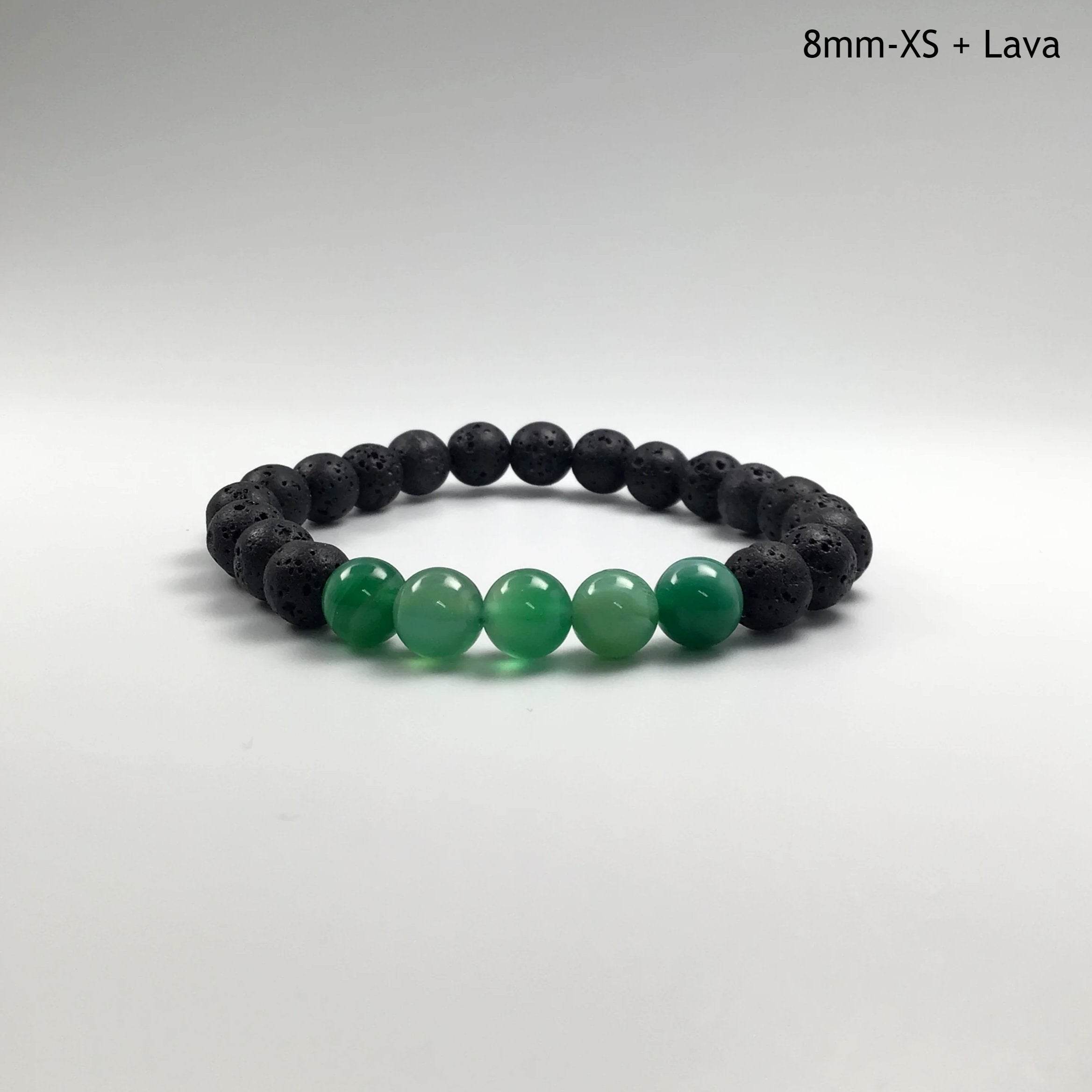 Banded Green Agate Beaded Bracelet – Rocks and Gems Canada