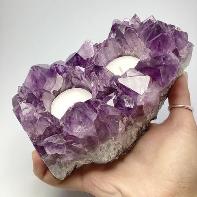 Amethyst Druze Candle Holder