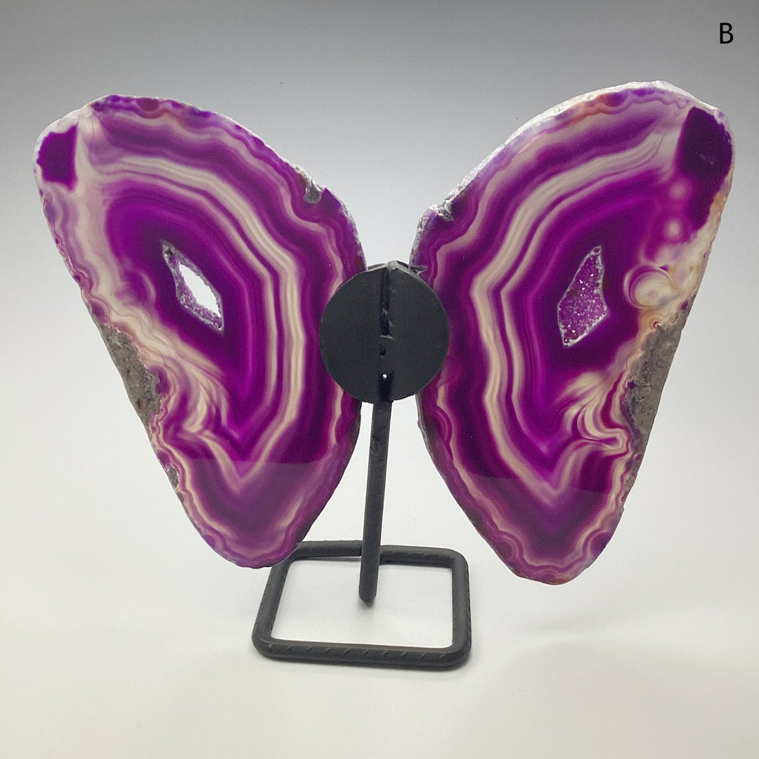 Agate Butterfly on Stand - Rocks and Gems Canada