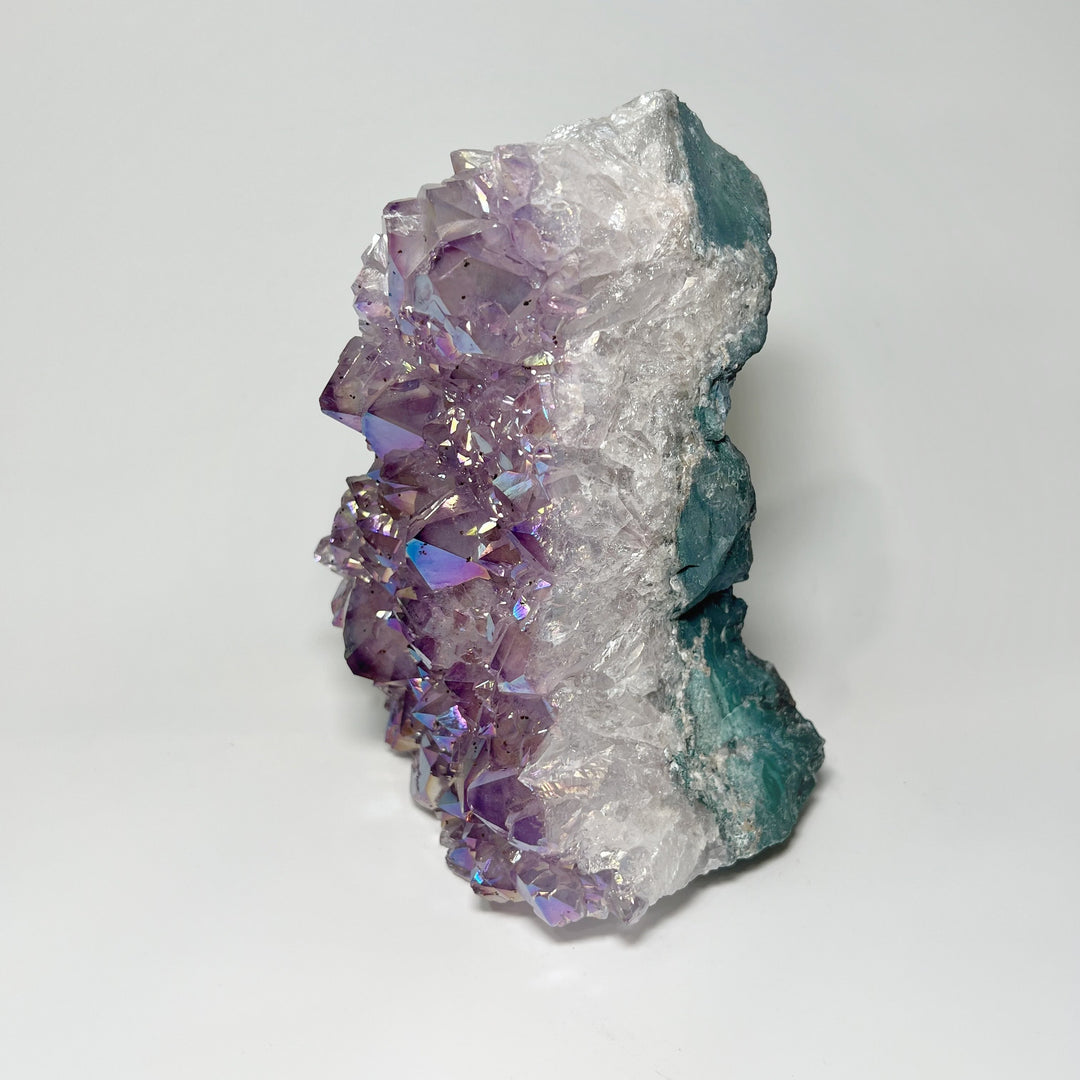Rainbow Amethyst Druze Cluster Stand Up - Rocks and Gems Canada