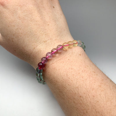 Rainbow Fluorite Beaded Bracelet