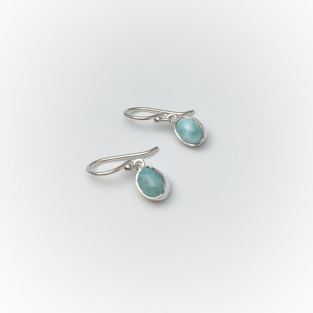 Larimar Dangle Earrings - Rocks and Gems Canada