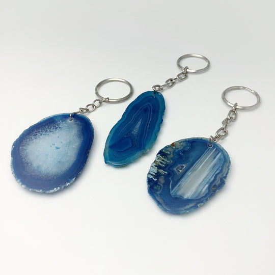 Agate Slice Keychain - Rocks and Gems Canada