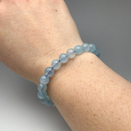 Aquamarine Beaded Bracelet - Rocks and Gems Canada