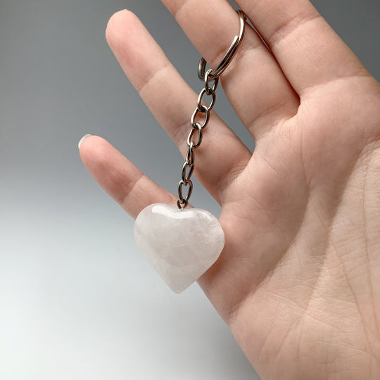 Crystal Heart Keychain - Rocks and Gems Canada