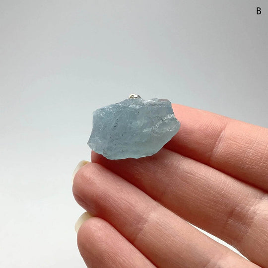 Aquamarine Rough Chunk Pendant - Rocks and Gems Canada