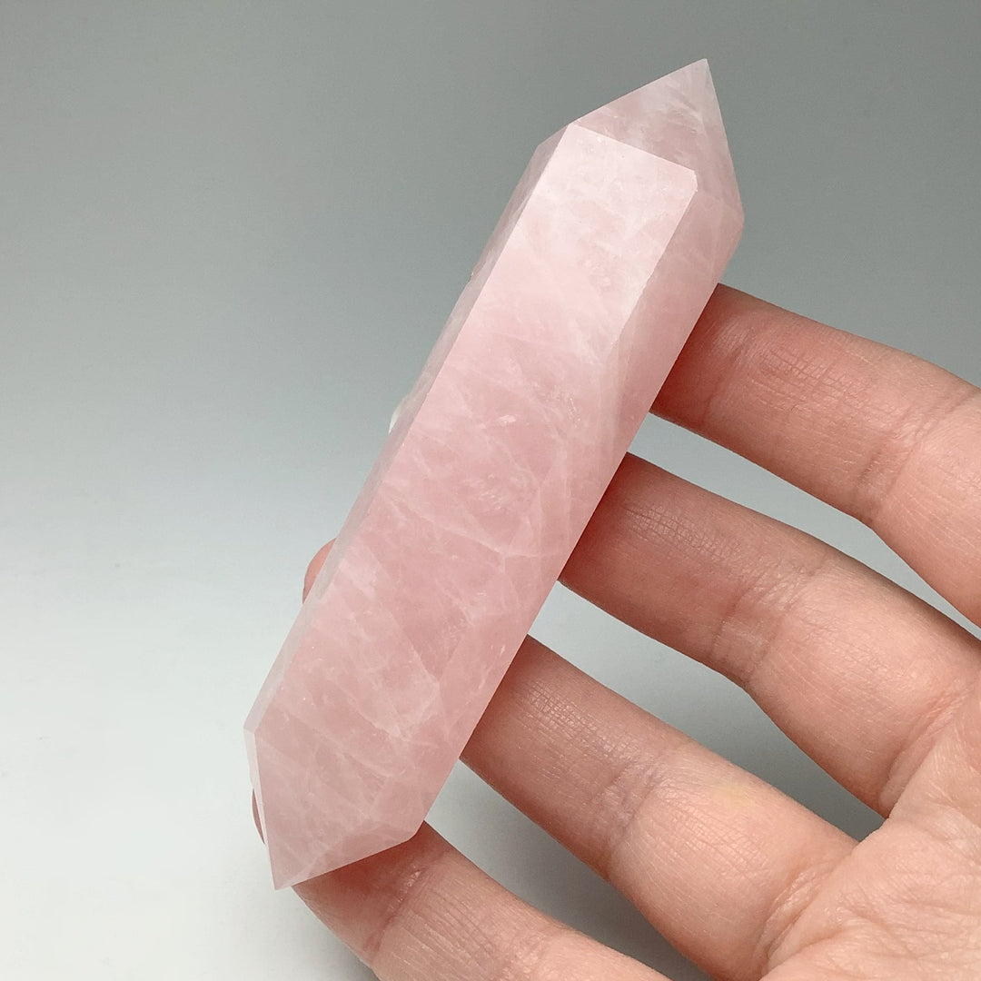 Rose Quartz Double Terminated Point - Rocks and Gems Canada
