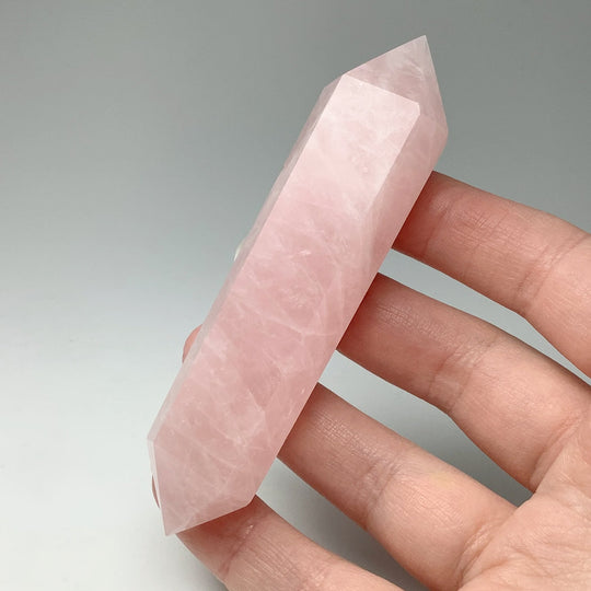 Rose Quartz Double Terminated Point - Rocks and Gems Canada