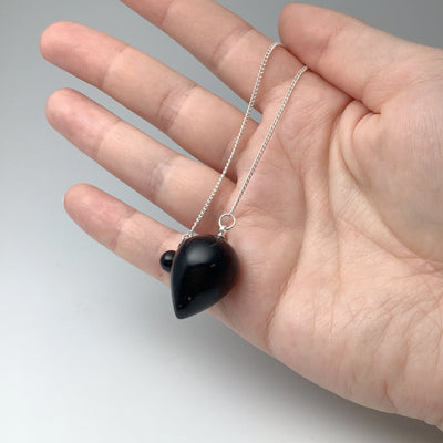 Obsidian Teardrop Pendulum