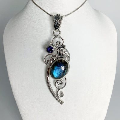 Labradorite and Iolite Pendant