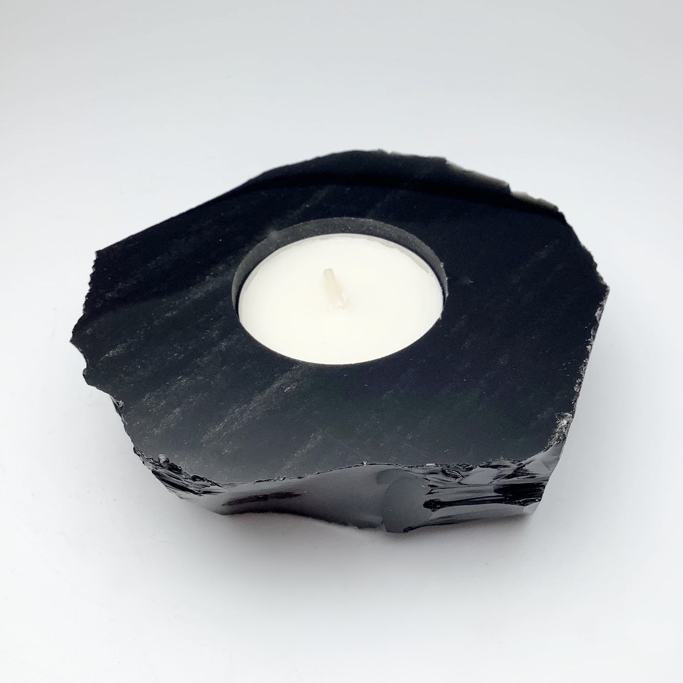 Black Obsidian Candle Holder