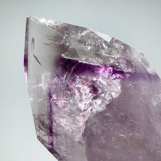 Polished Amethyst Scepter with Display Stand - Rocks and Gems Canada