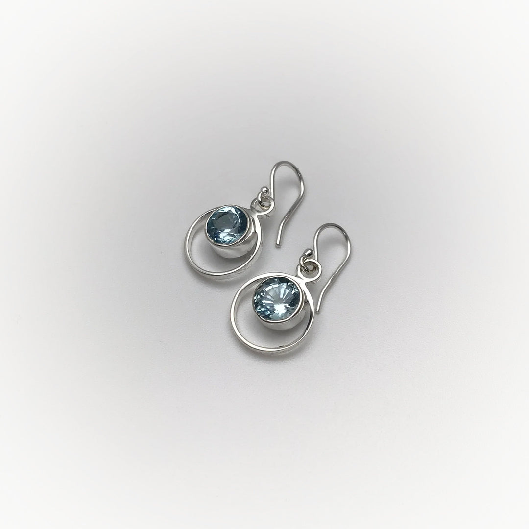Blue Topaz Dangle Earrings - Rocks and Gems Canada