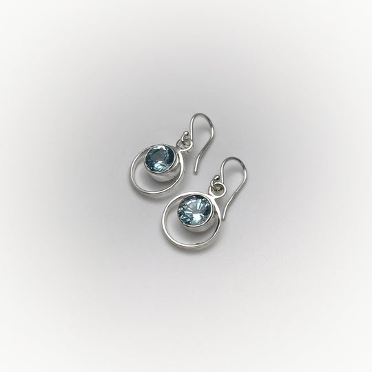 Blue Topaz Dangle Earrings - Rocks and Gems Canada