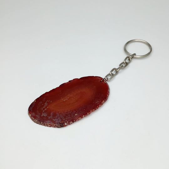 Agate Slice Keychain - Rocks and Gems Canada