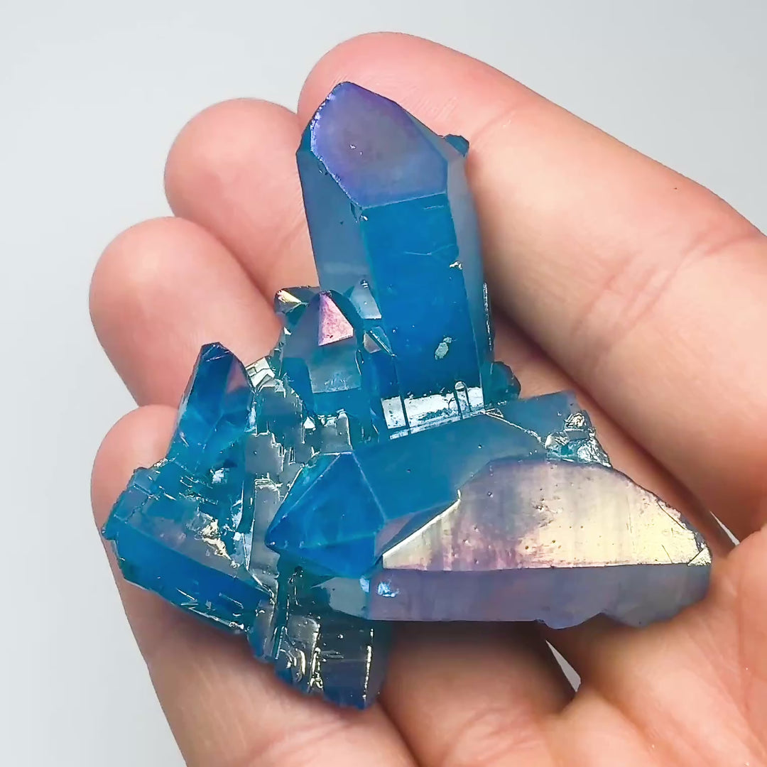Aqua Aura Quartz Cluster