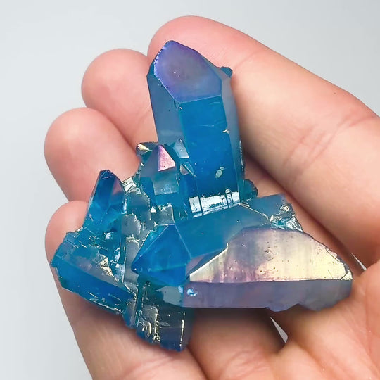 Aqua Aura Quartz Cluster