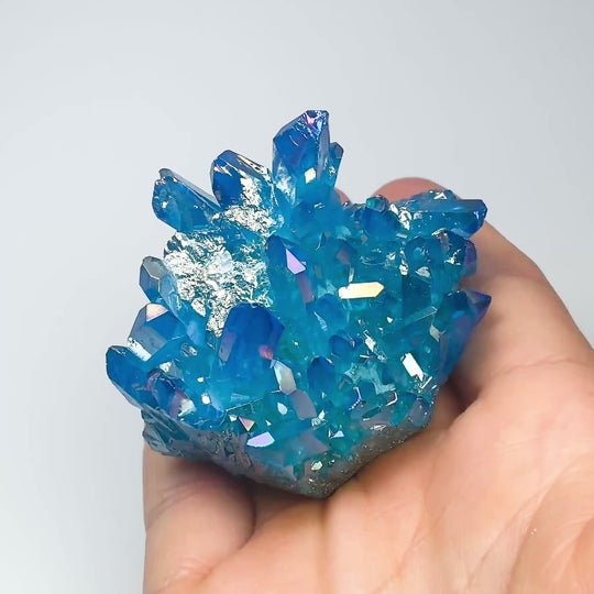 Aqua Aura Quartz Cluster