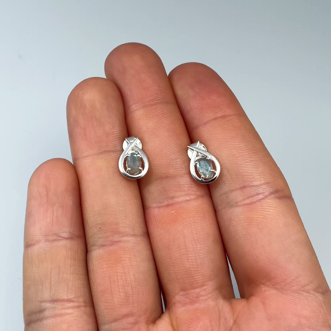 Labradorite Stud Earrings