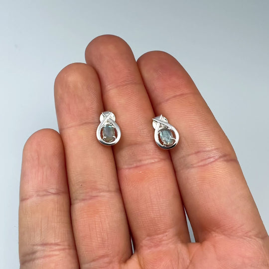 Labradorite Stud Earrings