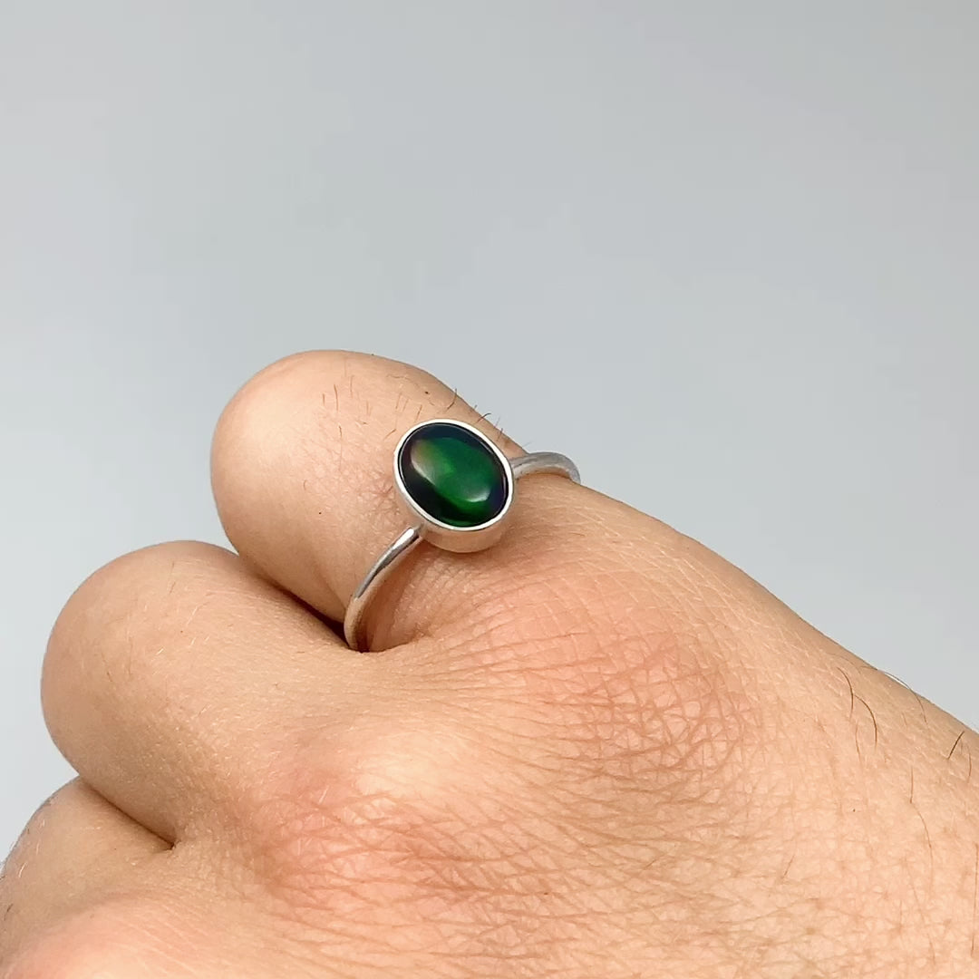 Black Ethiopian Opal Ring