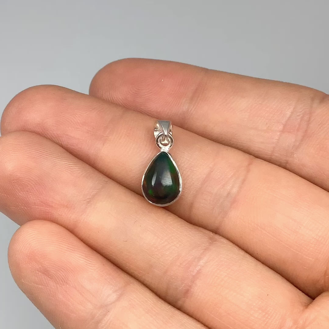 Black Ethiopian Opal Pendant