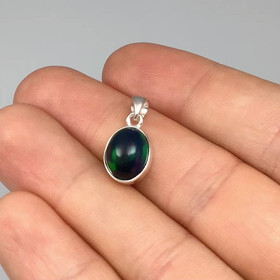 Black Ethiopian Opal Pendant